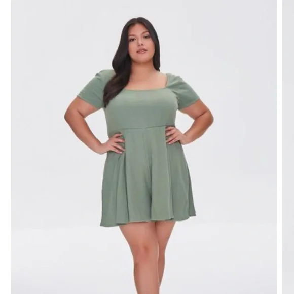 Forever 21+ Plus Size Square Neck Romper - Picture 8 of 8